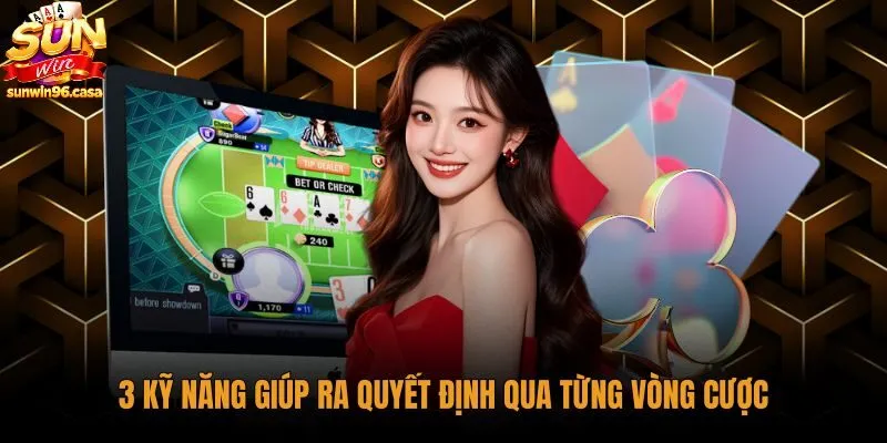 Kinh nghiệm chơi poker ra quyết định chuẩn xác từng vòng cược